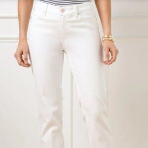 Talbots Straight Leg Crop White Jean Size 16W
